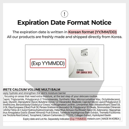 [Dr.Melaxin Oficiálny] Calcium Volume Multi Balm + očná náplasť 60 ks Kórejská kozmetika na starostlivosť o pleť s kolagénovým extraktom Elasticity Eye Shield dSkin Repair