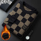 🔥New Year Promotion & Free Shipping🔥Men's Checkered Printed Mock Neck Thickened Pullover Sweater