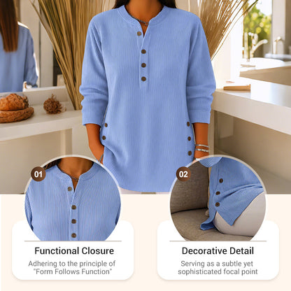 ⏰Last Day Sale 50% Off💃Women's Solid Color Crew Neck Long Sleeve Casual Loose Knit Pullover