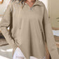 Women's Oversized Hoodies Casual Long Sleeve Half Zipper Pocket Sweatshirt