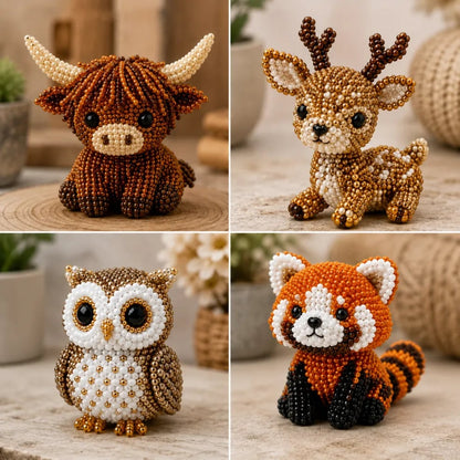🏆Limited Time Sale 59% OFF🧵✨Petite 3D Beaded Animal Craft Kit