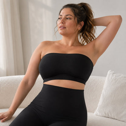 📢📢LIMITED-TIME  35%!!☀️Anti-Slip Grip & Removable Straps✨Convertible Strapless Bandeau Bra with Wireless Comfort👍Suitable for All Body Types