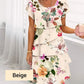 💃2026  HOT SALE 50% OFF🌈Women's Multi-plant Floral Print Cascade Dress
