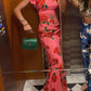 🎉Hot Sale 49% OFF🥳Cheongsam Style Rose Floral Print Tiered Flare Sleeve Stretch Maxi Dress