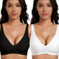🌸💕Jelly Wireless Womens Comfortable Wireless Bras Push Up Bralettes Seamless Tshirts Bras Deep V Everyday Bras