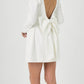 Gift for You Puff Shoulder Long Sleeve Back Bow Detail Mini Dress
