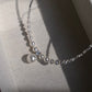 Niche design crushed silver pearl necklace