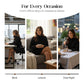 A Cozy Mock-Neck Knit Dress with a Classic A-Line Shape
