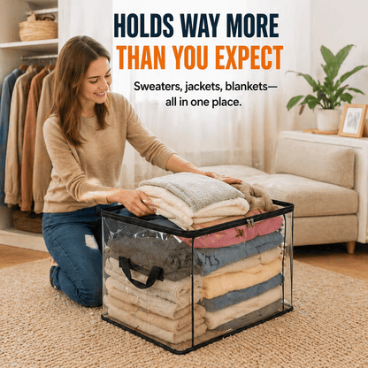 🎁BUY 1 GET 1 FREE!! 📦Large Heavy-Duty Thick Plastic Clear Storage Bag for Clothes, Moving & Storage