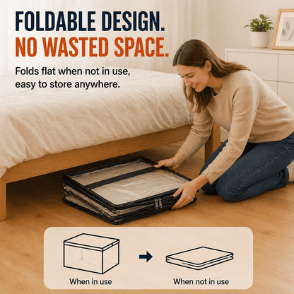 🎁BUY 1 GET 1 FREE!! 📦Large Heavy-Duty Thick Plastic Clear Storage Bag for Clothes, Moving & Storage