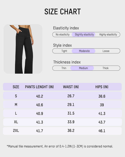G4Free Loose High-Waist Business Casual Pants Yoga Pants Women Wide Leg Pants with Pockets Comfortable Athletic Sweatpants
