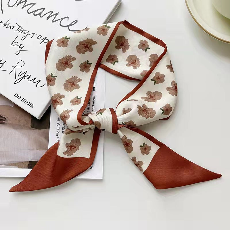 📢📢LIMITED-TIME 50% OFF!!🌸Elegant double-layer printed silk scarf, suitable for draping over handbags