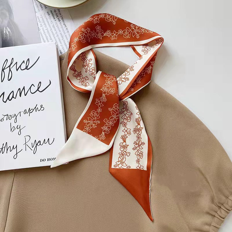 📢📢LIMITED-TIME 50% OFF!!🌸Elegant double-layer printed silk scarf, suitable for draping over handbags