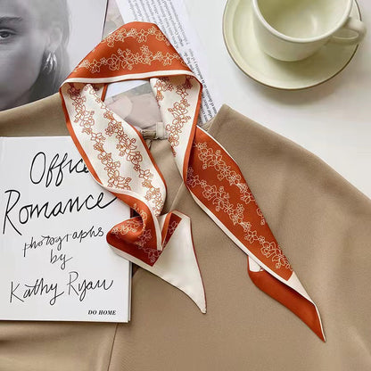 📢📢LIMITED-TIME 50% OFF!!🌸Elegant double-layer printed silk scarf, suitable for draping over handbags