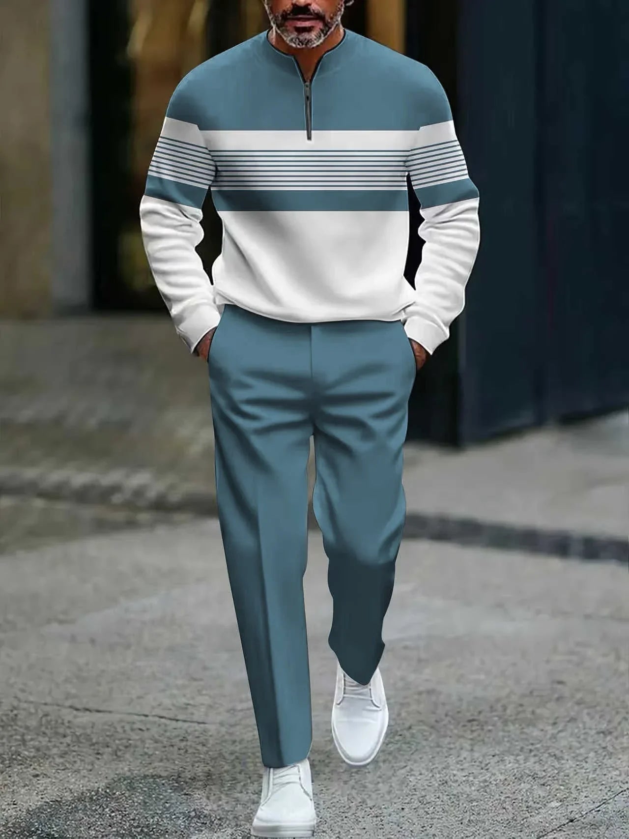 ⏰🔥LIMITED TIME 50% OFF & FREE SHIPPING!🔥50K+ SOLD!🧵 Men's Graphic Print Pullover & Pants Set – Bold streetwear style. Ultimate comfort for lounging or errands👖