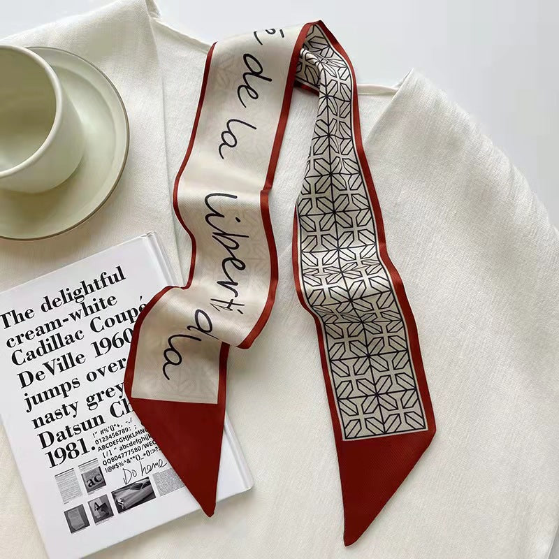 📢📢LIMITED-TIME 50% OFF!!🌸Elegant double-layer printed silk scarf, suitable for draping over handbags