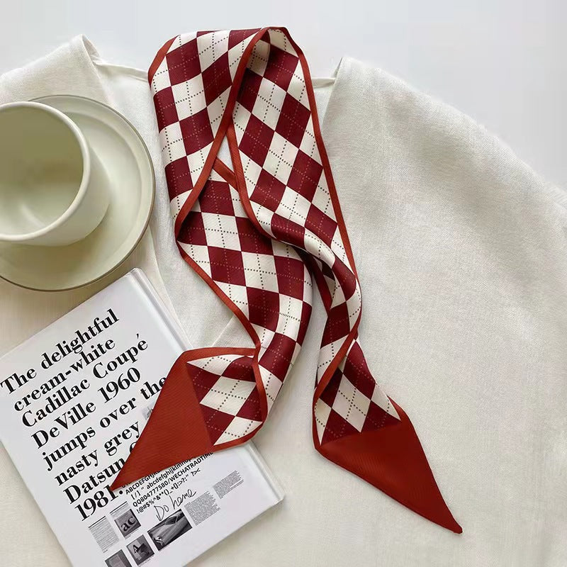 📢📢LIMITED-TIME 50% OFF!!🌸Elegant double-layer printed silk scarf, suitable for draping over handbags