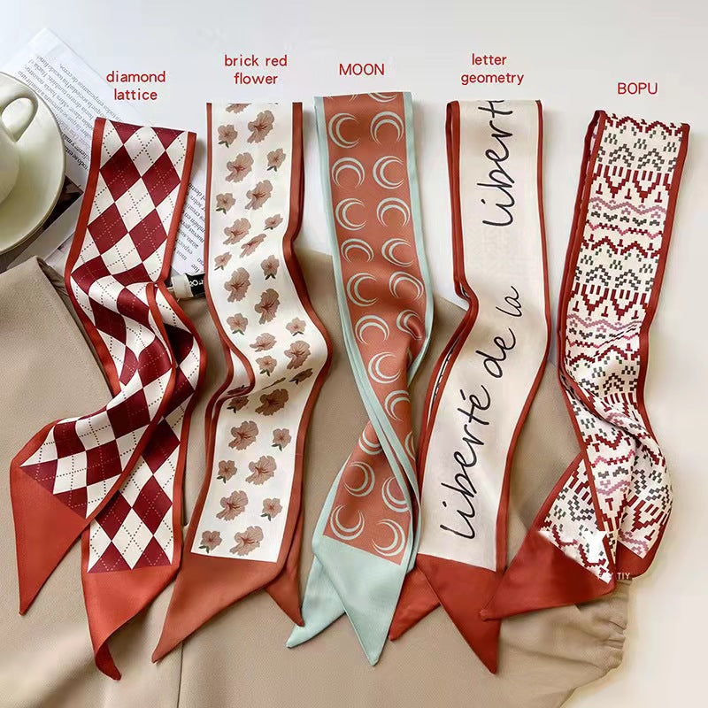 📢📢LIMITED-TIME 50% OFF!!🌸Elegant double-layer printed silk scarf, suitable for draping over handbags