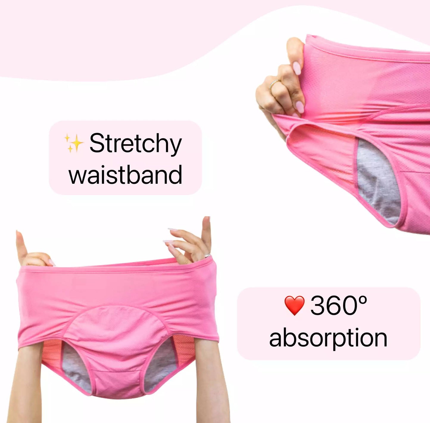 📢📢50% OFF !! ⏰ High-Waist Leakproof Panties – Stay Dry, Stay Confident 💝