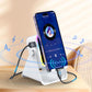 Wireless Induction Audio Speaker Stand, 5-in-1 Phone Stand, 1500mAh Rechargeable Emergency Power , 360° Adjustable Phone