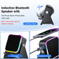 Wireless Induction Audio Speaker Stand, 5-in-1 Phone Stand, 1500mAh Rechargeable Emergency Power , 360° Adjustable Phone