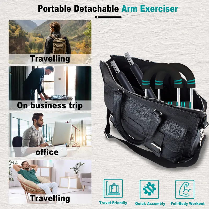 HOTWAVE Arm Trainer, Adjustable Chest Workout Equipment, Arm Trainer for Men, Chest Trainer for Men, Shoulder Muscle Training, Portable Spring Resistance Home Fitness Equipment SummerVibes