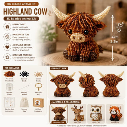 🏆Limited Time Sale 59% OFF🧵✨Petite 3D Beaded Animal Craft Kit