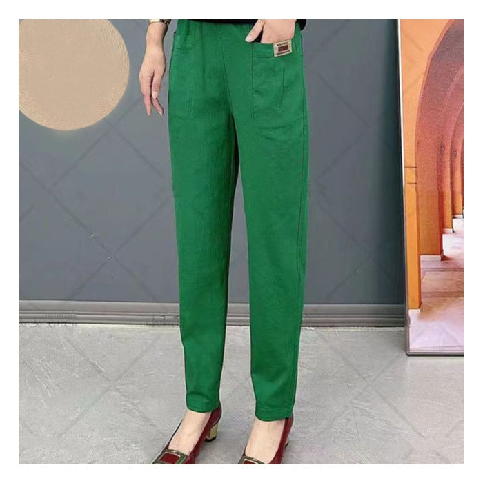 🔥 2026 Fresh Drops | Flat 50% OFF Today! 💸💕Women's Elastic Waist Cotton Pants