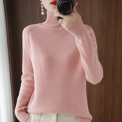 🔥 2026 Fresh Drops | Flat 50% OFF Today! 💸Women's Solid Turtleneck Knit Sweater
