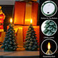 Christmas Tree Waxy LED Flameless Candles