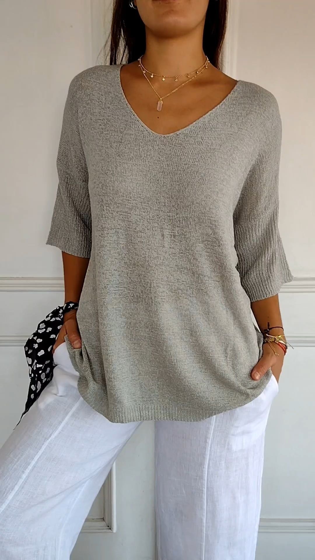 🎁New arrival 50% OFF💥Minimalist Knit Top | Effortless Everyday Style ☕