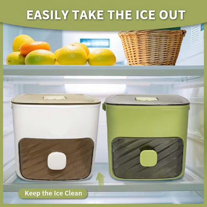 Ice Cube Maker with Storage Box – Makes 48 Cubes,  One-Touch Release, Leak-Proof | UK Stock