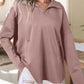 Women's Oversized Hoodies Casual Long Sleeve Half Zipper Pocket Sweatshirt