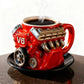 🔥Retro Engine Coffee Mug, V8 Engines Stainless Steel Cup