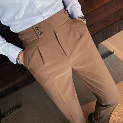 🎁Por tiempo limitado 50% de descuento⏳Pantalones casuales rectos de color sólido para hombre