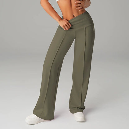 🥳2026 HOT SALE🥳💞50K+ SOLD!☕🧘‍♀️Women's High Waist Wide Leg Pants – Soft stretch fabric, gentle tummy control! Flattering fit for every shape. Easy pull-on, no tricky buttons. Your everyday essential. 🧵🦵