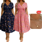 💃2026 Summer Hot Sale 50% OFF🌿⏳Women's V-Neck Floral Print Dress with Twist Waist