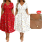💃2026 Summer Hot Sale 50% OFF🌿⏳Women's V-Neck Floral Print Dress with Twist Waist