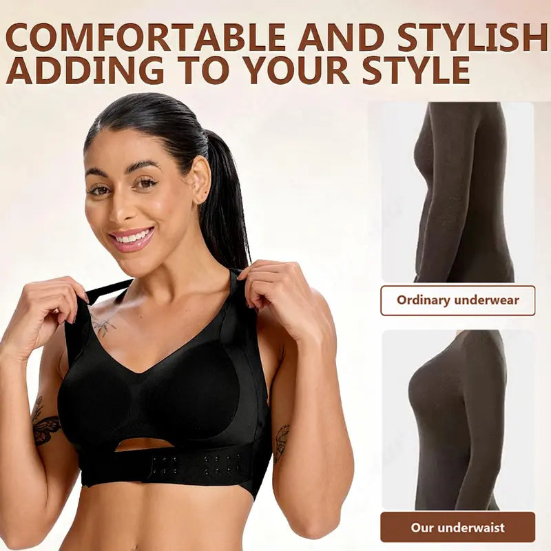 Hot Sale 50% OFF!🌸Women’s Beige Wireless Bra, Soft Breathable Non-removable Moulded Cups, Yoga Fitness Sportswear for Gym & Daily Training