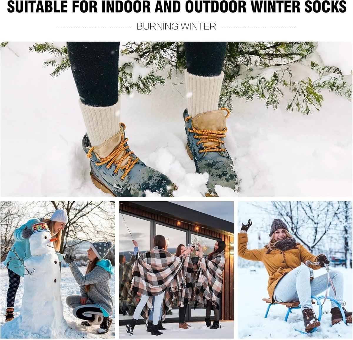 🧦 Cold Feet? Keep Your Toes Cozy All Winter! ❄️ Women's Thick Warm Mid-Calf Socks – 5 Pairs of Ultra-Soft, Skin-Friendly Comfort, Classic Solid Colors & Everyday Warmth for Chilly Days! 💕🎁