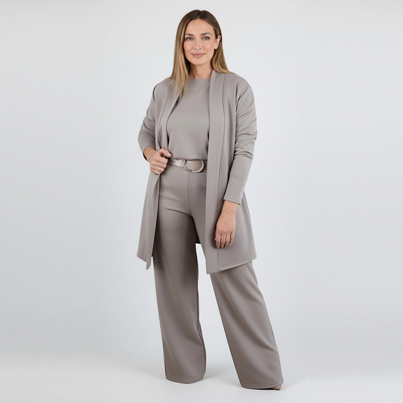 🔥2026 Hot Sale 50% OFF✨Elegant 3-piece set including long cardigan, top and pants💞