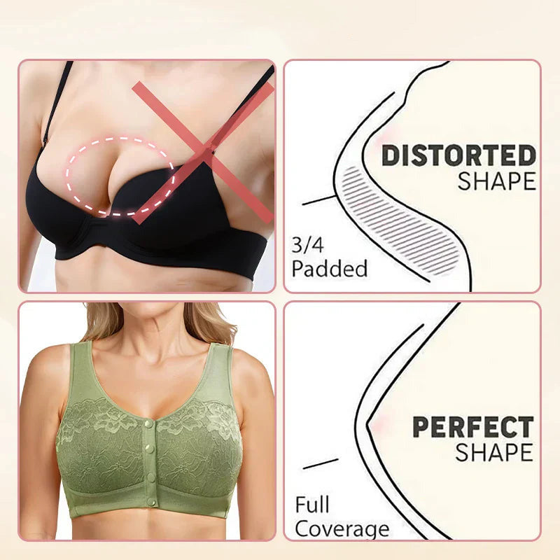 🌟 2026 Trending Styles | 50% OFF! Don't Miss Out! ⏳Comfortable Wireless Shaping Front-Fasten Bra