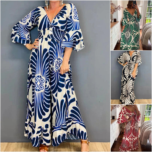 💃Hot Sale🔥Vintage Floral Ruffle Sleeve Jumpsuit