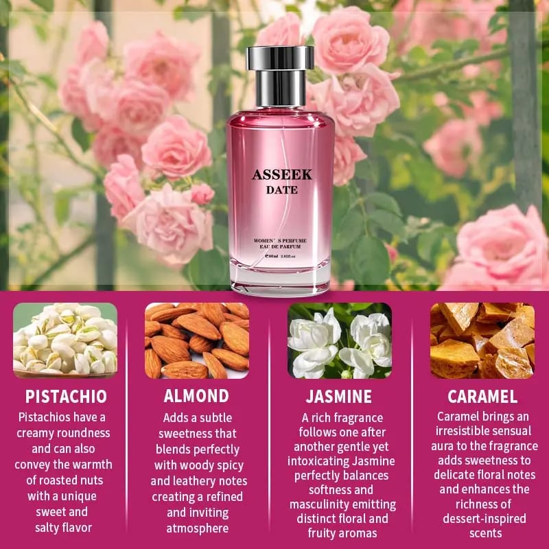 ASSEEK Women's Perfume, Long Lasting Floral Fruity Fragrance with Sicilian Mandarin, Jasmine Absolute & Amber🌸