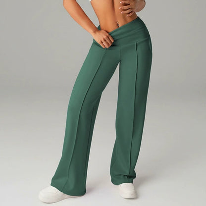 🥳2026 HOT SALE🥳💞50K+ SOLD!☕🧘‍♀️Women's High Waist Wide Leg Pants – Soft stretch fabric, gentle tummy control! Flattering fit for every shape. Easy pull-on, no tricky buttons. Your everyday essential. 🧵🦵