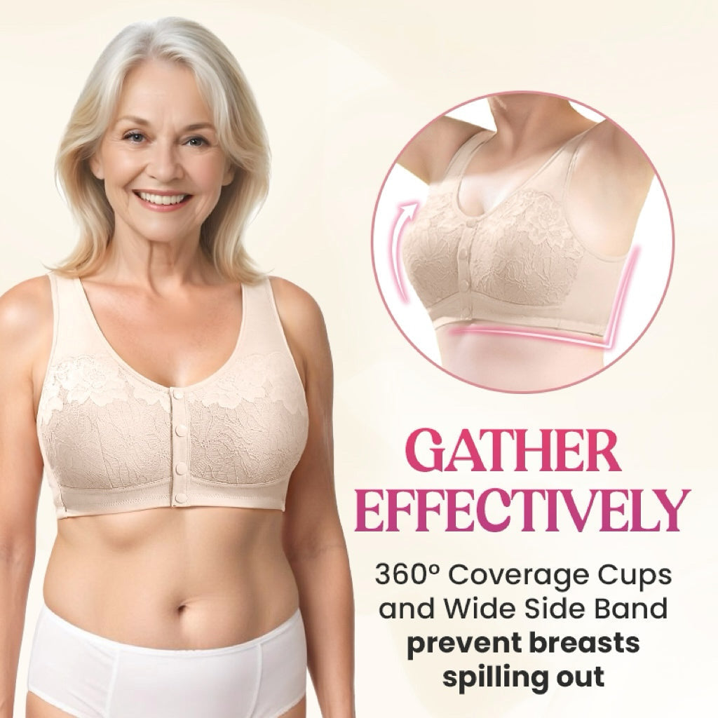 🌟 2026 Trending Styles | 50% OFF! Don't Miss Out! ⏳Comfortable Wireless Shaping Front-Fasten Bra