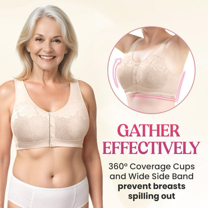 🌟 2026 Trending Styles | 50% OFF! Don't Miss Out! ⏳Comfortable Wireless Shaping Front-Fasten Bra