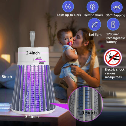 🦟USB/Rechargeable Portable Mosquito & Fly Trap Lamp for Indoor & Outdoor