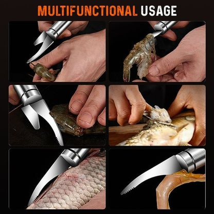 🔥Compra 2 en oferta y obtén 1 gratis🔥 Cuchillo multifuncional 5 en 1 para fauces de pescado con línea de camarones 