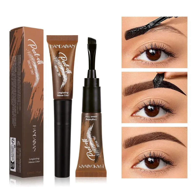 5-Color Tear-Off Brow Tint – Waterproof, Non-Fading, Long-Lasting Pigment for Precise Brow Definition & Effortless Wild Brow Looks